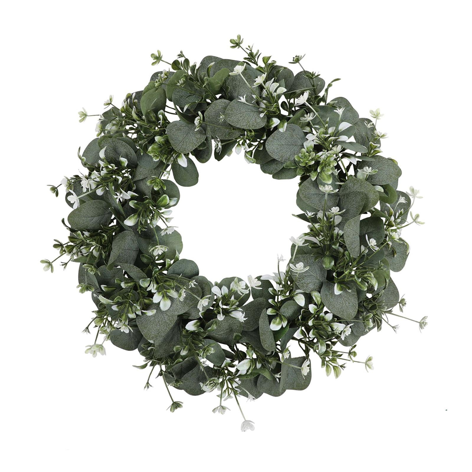 Bothyi - Corona Grande De Hojas Verdes, Corona Navideña Artificial Para Ventana De Patio, Boda, Estilo B