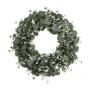 Bothyi - Corona Grande De Hojas Verdes, Corona Navideña Artificial Para Ventana De Patio, Boda, Estilo B