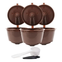 Genérica - 3 Capsulas Reutilizables Compatible Dolce Gusto + Cuchara+ Cepillo