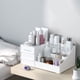 thumbnail image 3 of Organizador de escritorio para maquillaje, caja de almacenamiento de cosméticos con cajón, tocador elegante y chic, almacenamiento de encimera para cosméticos, espacio para brochas, sombras de ojos, l, 3 of 5