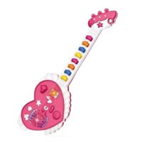 Genérico - Pack X 3 Guitarra Juguete Rock Luces Sonidos Instrumento Musical Niña Rosado