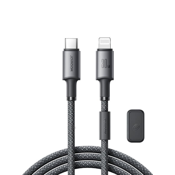 Cable USB-C a Lightning 30W Carga Rápida 1.2 m con Soporte (Gris) - JOYROOM