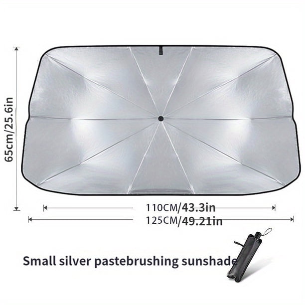 Portable Car Interior Windshield Sunshade Umbrella - Reusable Travel Accessory for Protection from Sun and Heat