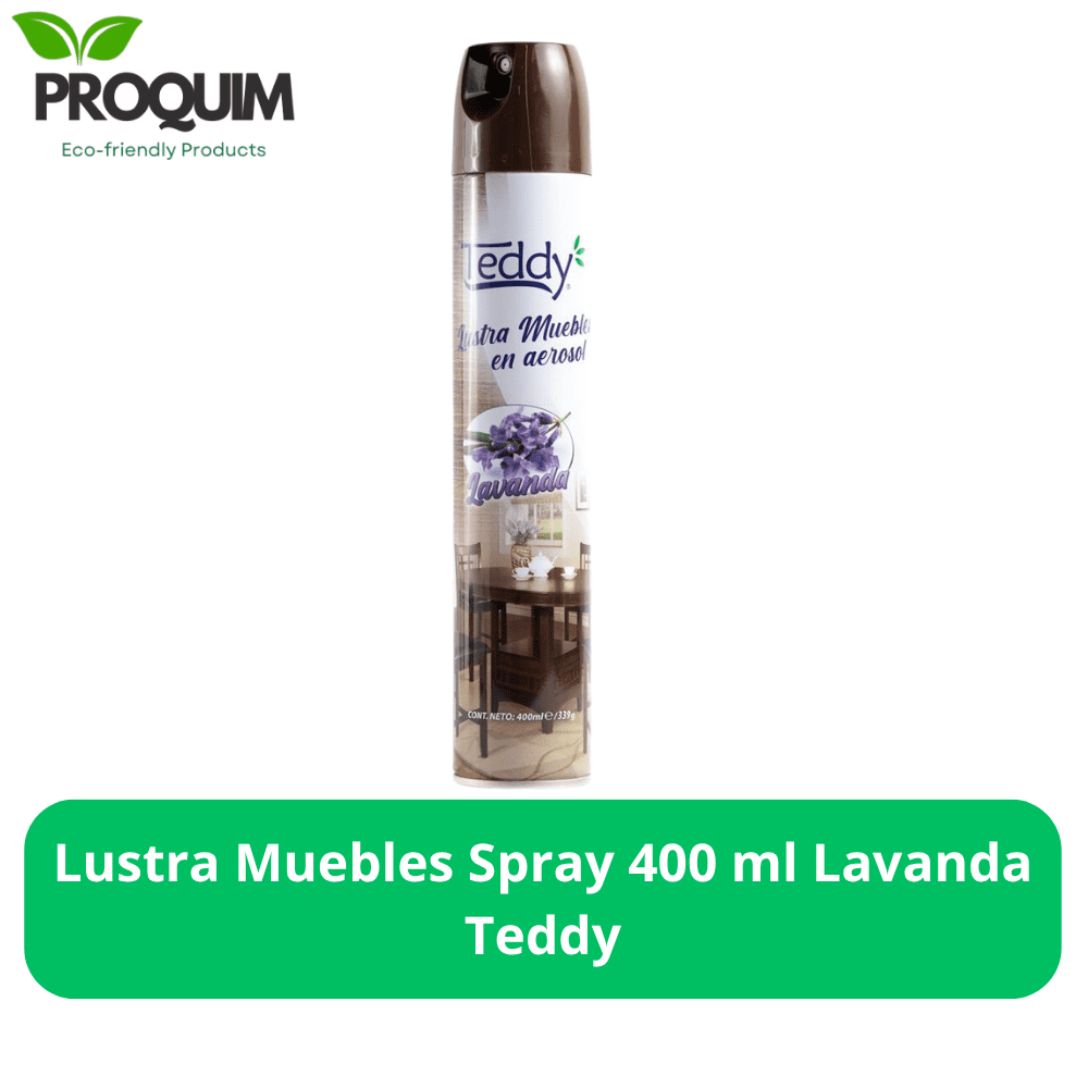 Proquim - Lustra Muebles Spray Lavanda Teddy 400 Ml