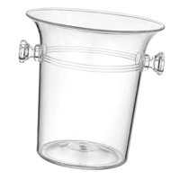 Magideal - Cubo De Hielo Con Asa, Contenedor De Refrigeración Para Botellas De Bebidas, Cubo De Champán Acrílico Transparente Para Cócteles, Reuniones Familiares Sin Patrón