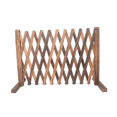 Magideal - Valla Expandible De Madera Trellis Retráctil Puerta Para Jardín Decorativa Funcional Para Mascotas Adecuada Para Entrada Balcón Patio Fondo De Fotos Jardín