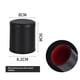 thumbnail image 2 of Conjunto de copa de dados de cuero PU de 5 paquetes con 6 puntos de dados de fieltro forrado tranquilo Shaker para juegos de dados de familia de fiesta de bar, rojo/negro, 2 of 3