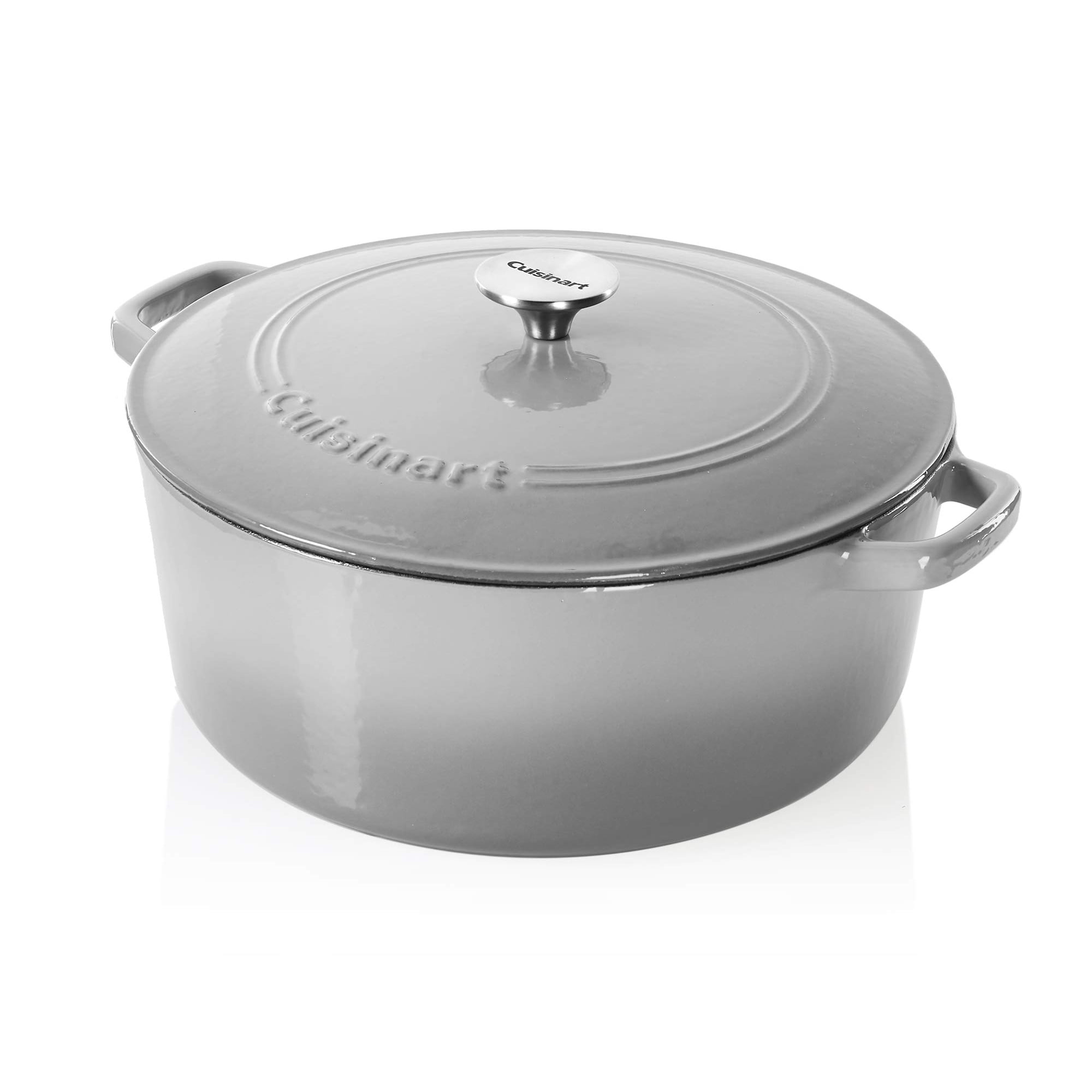 Cacerola Cuisinart Chef's Classic De Hierro Fundido Esmaltado, 7 Litros, Gris