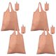 thumbnail image 1 of Uxcell 4 Paquete de Bolsa de Viaje Plegable con Asas, Bolsas de Compras Reutilizables de Tela de Poliéster Ligera, Bolsa de Compras Lavable para Mujeres y Hombres Viaje Playa Almacenamiento, Rosa, 1 of 7