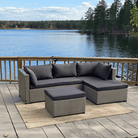 Space Home - Juego De Jardin Terraza Sofa De 2 Piezas Comodo Y Resistente