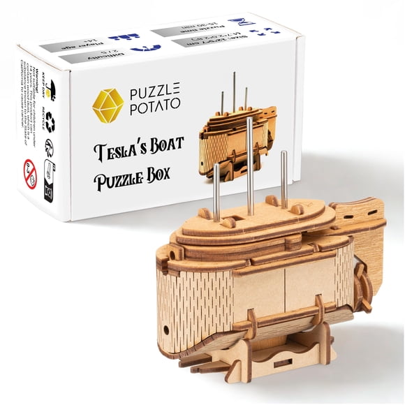 Juego Puzzle Box Tesla's Boat Escape Room para adultos
