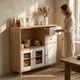 thumbnail image 5 of Aparador Buffet De Cocina Comedor Puerta De Vidrio 90cm Marrón, 5 of 8