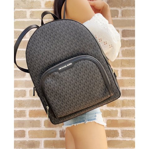 Mochila Michael Kors Jaycee Grande Negra Mk Signature