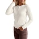 thumbnail image 3 of INSPIRE CHIC Cárdigan de Punto de Mujer con Cuello Redondo, Manga Larga, Abotonado, Abierto al Frente, Grande, Blanco, 3 of 6