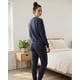 thumbnail image 5 of Pijama Franela Mujer Estampado Flor de Loto Acero gris oscuro XL, 5 of 8