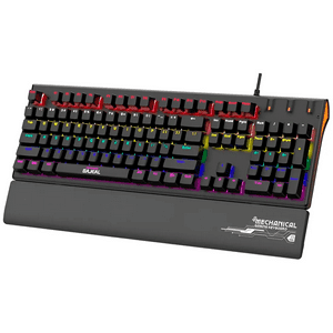 Teclado Gamer Bajeal Mecánico Rgb Con Teclas Anti Ghosting Negro Español Latinoamérica