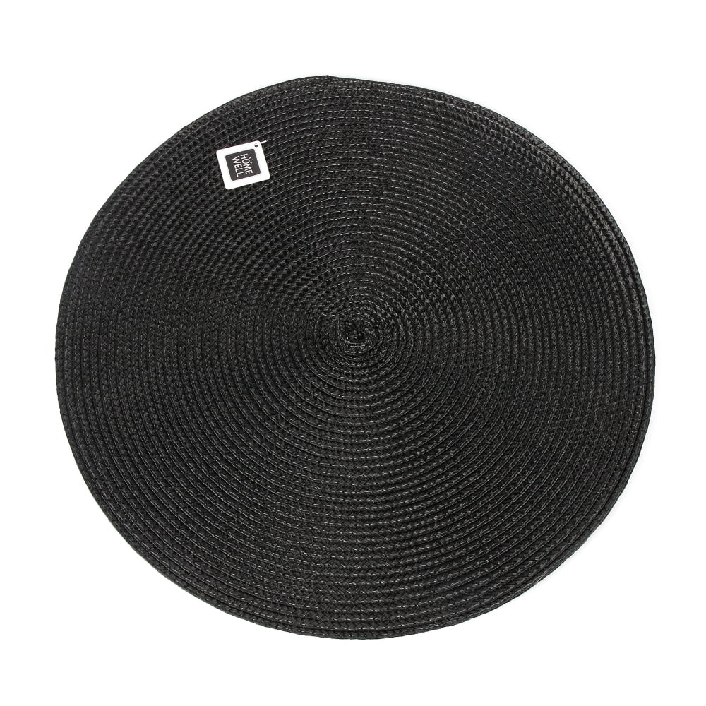Homewell - Individual Redondo Negro 38cm