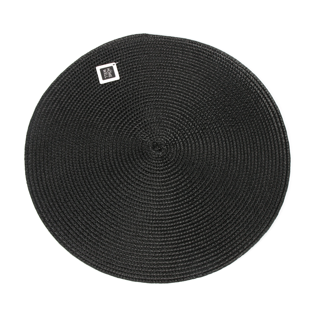 Homewell - Individual Redondo Negro 38Cm