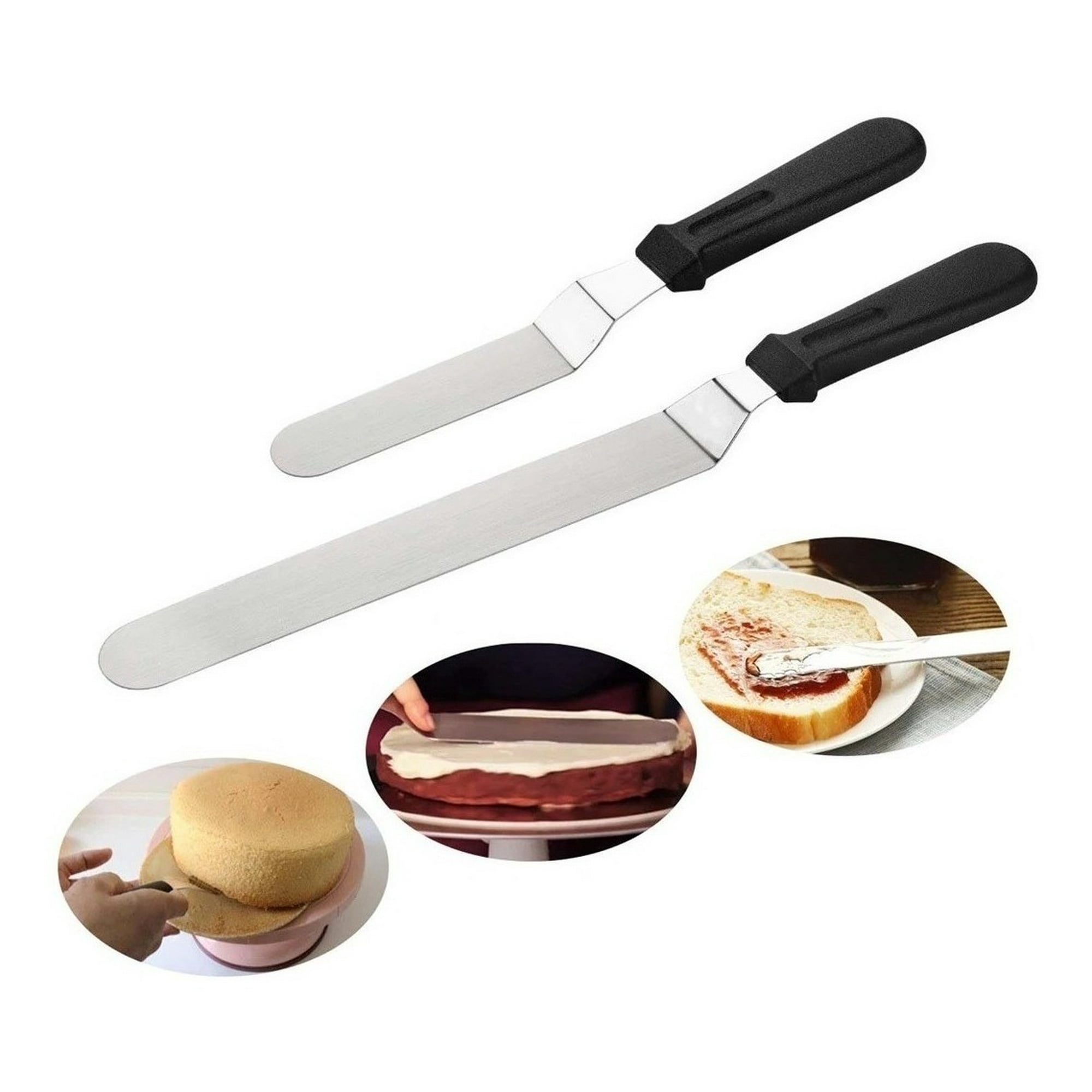 Genérico - Set 2 Espatula Repostera Espátula Decoracion Espatula Curva