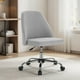 thumbnail image 1 of Silla de escritorio Simple Deluxe sin brazos gris con ruedas, 1 of 3