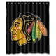 thumbnail image 1 of Cortina de ducha de los Chicago Blackhawks, juego de cortina de baño con ganchos, tamaño 60 x 72 pulgadas, 1 of 3
