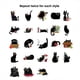 thumbnail image 1 of 46pcs/pack Adorable Black Cat Pattern Stickers - Perfect for Decorating Scrapbooks, Journals & More!, 1 of 4