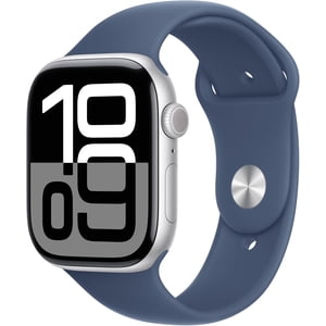Apple Watch Series 10 46Mm Gps Aluminum Silver + Correa Deportiva Denim 64Gb (Reacondicionado)