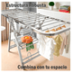 thumbnail image 3 of Tendedero De 180cm 50kg Plegable Con Rueda Y Porta Ganchos, 3 of 8