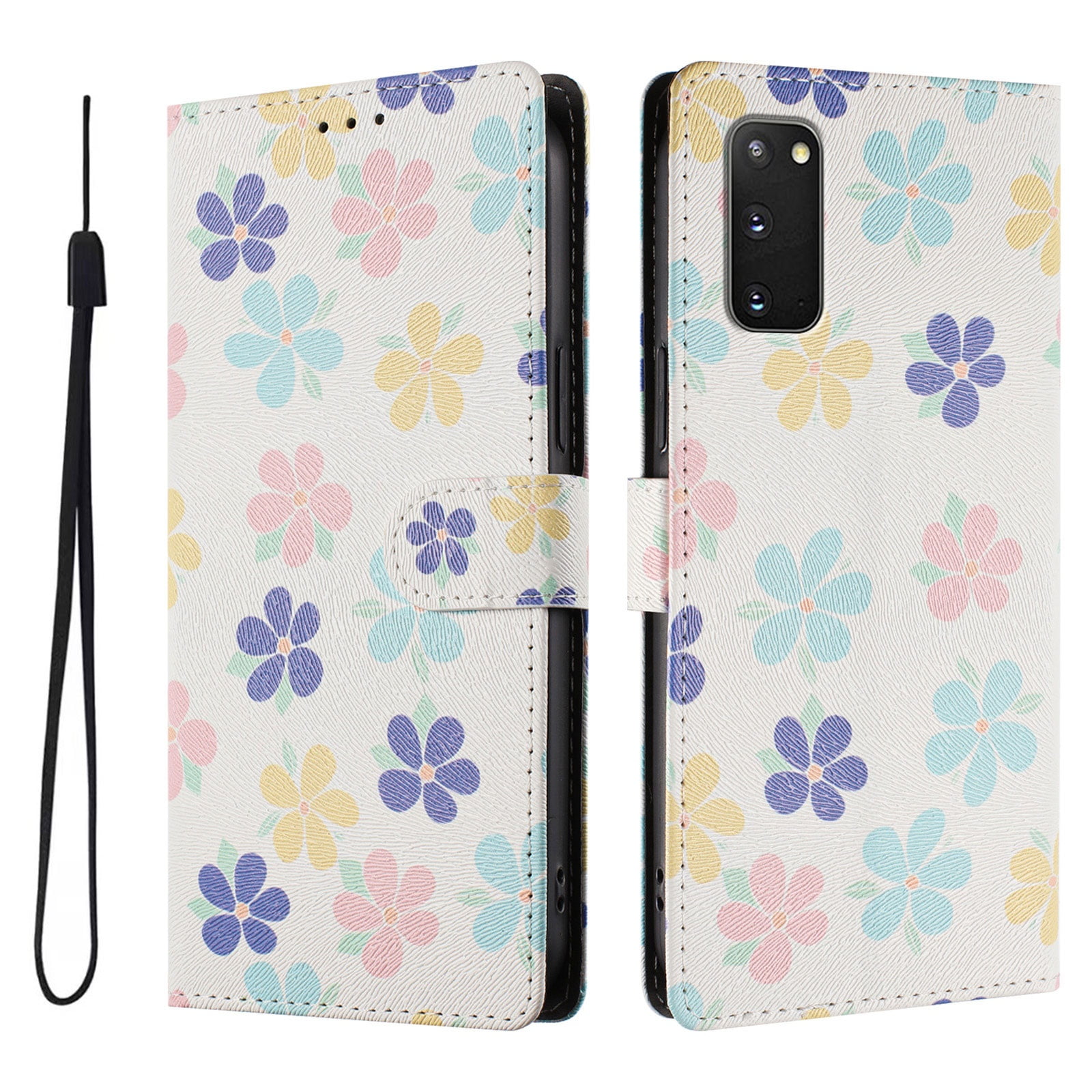 Foxdock Funda Tipo Cartera Para Samsung Galaxy S20 Con Soporte Y Correa – Diseño De Patrones Lindos