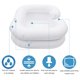 thumbnail image 3 of Lavabo inflable para champú BOLESHU para mesita de noche, PVC blanco, 3 of 9