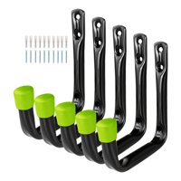 Magideal - Ganchos De Utilidad De 5 Uds., Ganchos De Garaje Resistentes, Gancho De Almacenamiento Para Organización, Ganchos De Pared Para Cable De Extensión De Verde