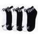 thumbnail image 4 of Calcetines Reebok Quarter Cut para mujer, paquete de 6, negro/blanco, tallas 4-10, 4 of 7