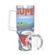thumbnail image 3 of Superbuns Vaso aislado de acero inoxidable con asa, diseño temático, regalo para familia, amigos y fans; incluye pajita y encaja en el portavasos estándar, 40 oz, 3 of 6