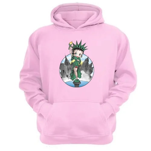 Genérico - Poleron Canguro Betty Boop Rosa Talla S Unisex