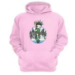 Genérico - Poleron Canguro Betty Boop Rosa Talla S Unisex