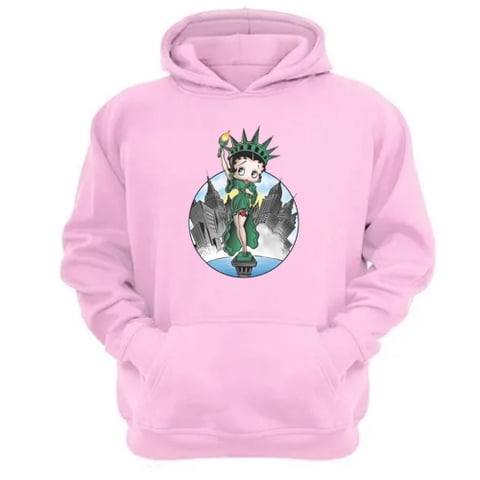 Genérico - Poleron Canguro Betty Boop Rosa Talla S Unisex