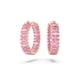 thumbnail image 1 of Pendientes de aro Swarovski Matrix con cristales rosas en oro rosa, 1 of 4