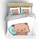 thumbnail image 1 of Bubu Dudu Cartoon Cute Bear Kawaii Christmas Gift Twin Double Child Bedding Set Microfiber or Polyester Duvet Cover Set Bed Sheets, 1 of 5