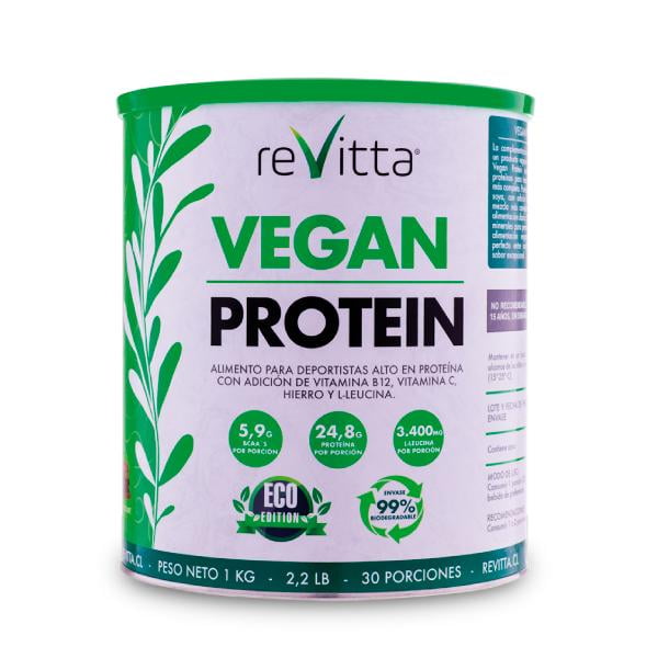 Revitta Wellness - Proteina Vegana Vegan Protein 1 Kg. Sabor Frutos Del Bosque