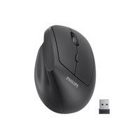 Ratón Philips Ergonómico Vertical 2.4 Ghz Inalámbrico Negro
