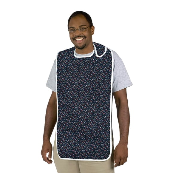Babero Duro-Med para adulto a la hora de comer, impermeable, estampado elegante