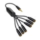 thumbnail image 2 of Cable De Extensión De Audio De 3 5 Mm Negro Cable Trs A De 3 5 Mm Para Auriculares 6 Vías 3 5 Mm, 2 of 5