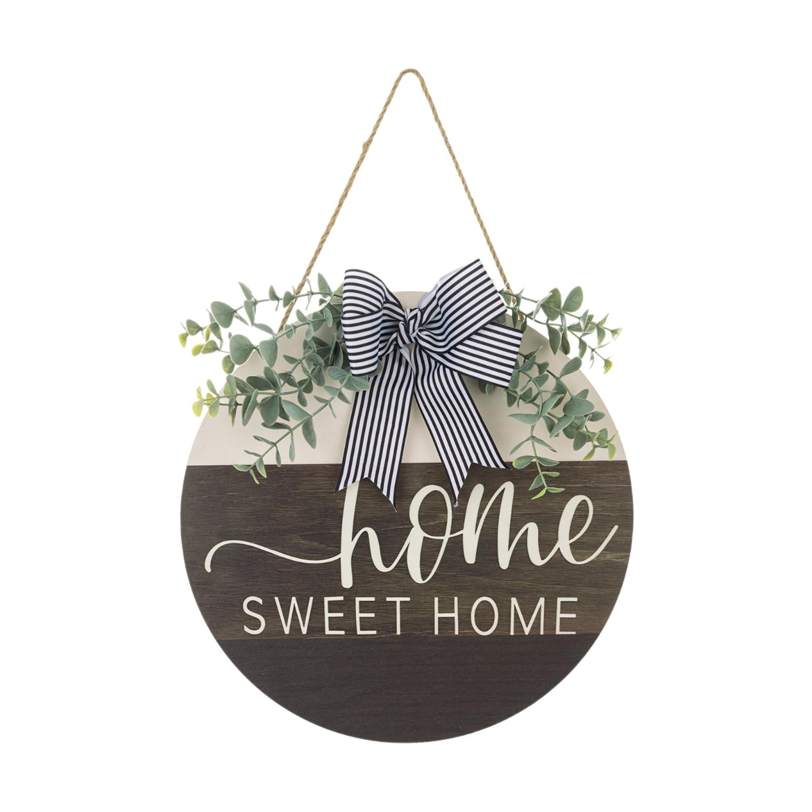 Bothyi - Letrero Colgante Para Puerta Delantera, Arte De Pared, Corona De Bienvenida Redonda Para Fiesta De Porche Interior