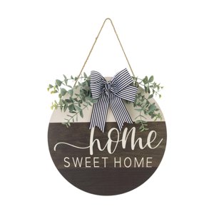 Bothyi - Letrero Colgante Para Puerta Delantera, Arte De Pared, Corona De Bienvenida Redonda Para Fiesta De Porche Interior