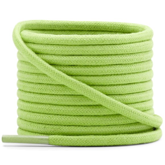 Cordón YFINE 160 cm Verde Brillante Encerado Redondo 0,4 cm
