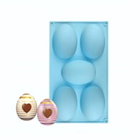 Pasteleriuscl - Molde Huevos Grandes Para Rellenar Moldes Chocolates Pascua 5Cav Molde De Silicona