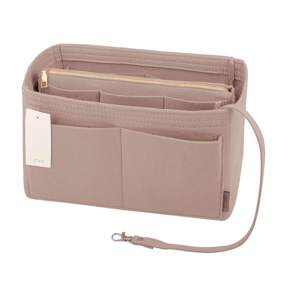 Organizador de bolso ZTUJO de fieltro, color beige, 7 tallas
