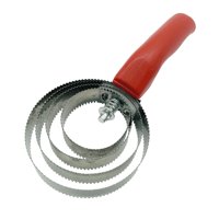 Magideal - Herramienta De Depilación De Caballos De Grada De 4 Anillos Con Mango Cómodo, Práctico Cepillo De Grada De Metal, Cepillo De Caballo Para Vacas Y Cabr Rojo