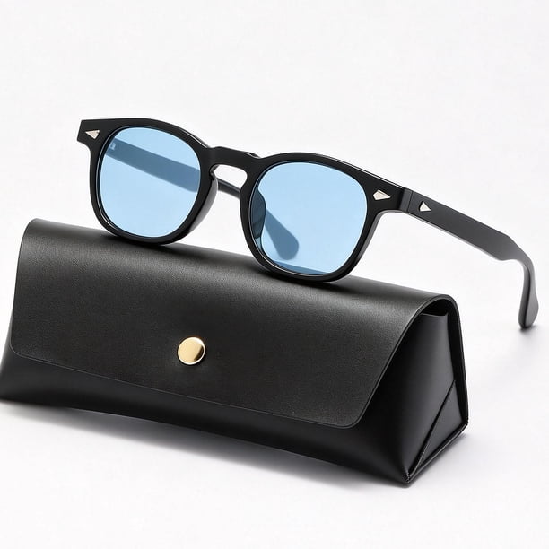 POLASUP GAFAS LENTES DE SOL Diseño ligero, cómodo todo el díaLas gafas de sol retro tienen un sentido de la atmósfera y toman fotos sin elegir a la gente.
