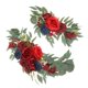thumbnail image 2 of 2 Piezas Colgantes De Flores Artificiales Swag Rústico Para Decoración De Fiesta De Boda Rojo, 2 of 5